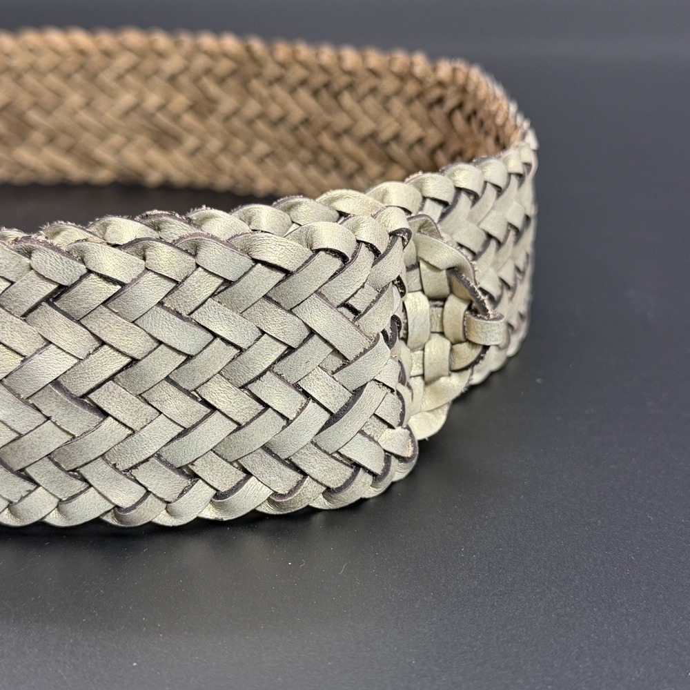 Chico's Women's Silver Metallic Woven Slouch Belt Gem Stones Size Small NWT - Picture 5 of 6